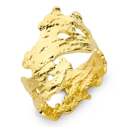 vandfast ring i forgyldt stål - OCEANA