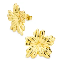 vandfaste blomster øreringe i forgyldt stål - OCEANA