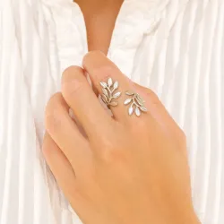 vandfast blad ring i stål - OCEANA