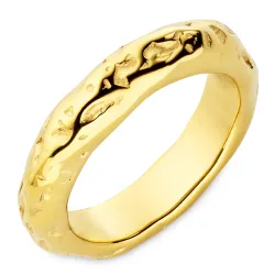 vandfast ring i forgyldt stål - OCEANA