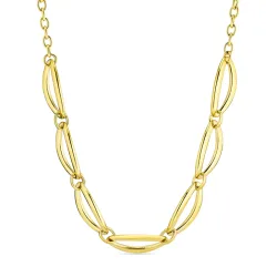 vandfast halskæde i forgyldt stål - OCEANA