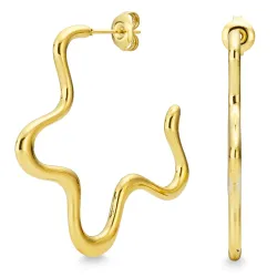 vandfaste øreringe i forgyldt stål - OCEANA