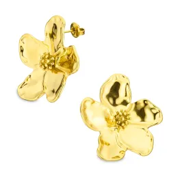 vandfaste blomster øreringe i forgyldt stål - OCEANA