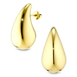 vandfaste dråbe øreringe i forgyldt stål - OCEANA