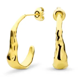 vandfaste halvcreoler i forgyldt stål - OCEANA