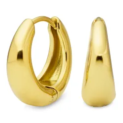 vandfaste halvcreoler i forgyldt stål - OCEANA