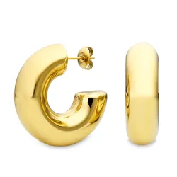 vandfaste halvcreoler i forgyldt stål - OCEANA