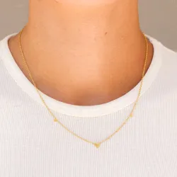 vandfast hjerte halskæde i forgyldt stål - OCEANA