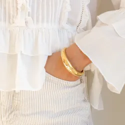 vandfast armbånd i forgyldt stål - OCEANA