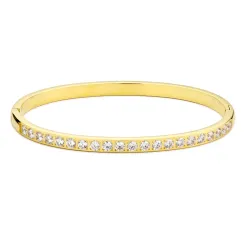 vandfast zirkon armbånd i forgyldt stål - OCEANA