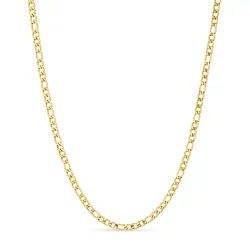 vandfast Figarohalskæde i forgyldt stål 45 cm x 3 mm  - OCEANA