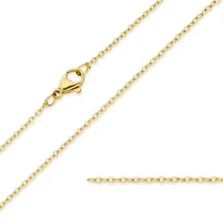 vandfast halskæde i forgyldt stål 45 cm x 1,4 mm  - OCEANA