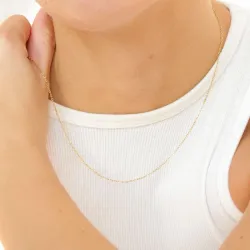 vandfast halskæde i forgyldt stål 45 cm x 1,4 mm  - OCEANA