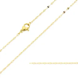 vandfast halskæde i forgyldt stål 45 cm x 1,4 mm  - OCEANA