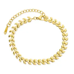 vandfast armbånd i forgyldt stål 17 + 5 cm x 5,9 mm  - OCEANA