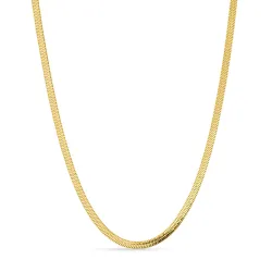 vandfast slangehalskæde i forgyldt stål 40+5 cm x 3 mm  - OCEANA