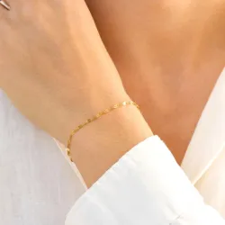 vandfast armbånd i forgyldt stål 16+5 cm x 2 mm  - OCEANA