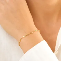 vandfast armbånd i forgyldt stål 16+5 cm x 2,7 mm  - OCEANA