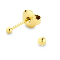 2 mm vandfaste ørestikker i forgyldt stål - OCEANA