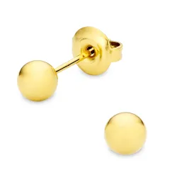 5 mm vandfaste ørestikker i forgyldt stål - OCEANA