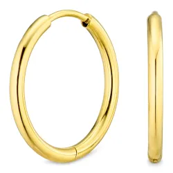 20 mm vandfaste creoler i forgyldt stål - OCEANA