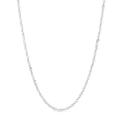 vandfast singapore halskæde i stål  x 2,5 mm  - OCEANA