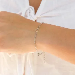 vandfast hjerte armbånd i stål  x 5,0 mm  - OCEANA