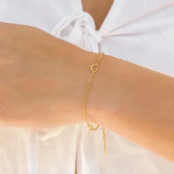 vandfast hjerte armbånd i forgyldt stål  x 5,0 mm  - OCEANA
