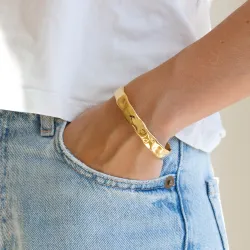 vandfast armring i forgyldt stål  x 10 mm  - OCEANA