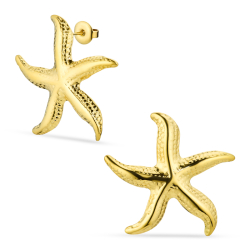 vandfaste søstjerne øreringe i forgyldt stål - OCEANA