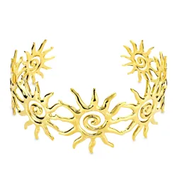 vandfast sol armring i forgyldt stål  x 35 mm  - OCEANA