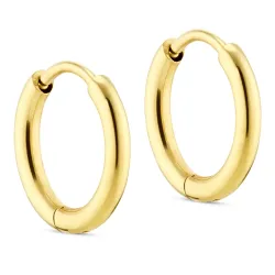 8 mm vandfaste creoler i forgyldt stål - OCEANA