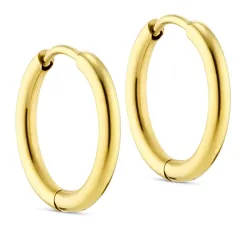 10 mm vandfaste creoler i forgyldt stål - OCEANA