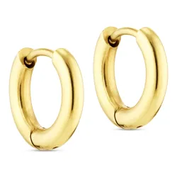 8 mm vandfaste creoler i forgyldt stål - OCEANA