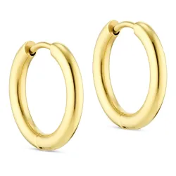 12 mm vandfaste creoler i forgyldt stål - OCEANA