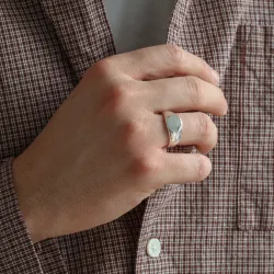 vandfast oval ring i stål