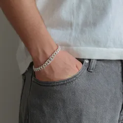 vandfast armbånd i stål  x 7,0 mm 