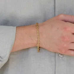 vandfast armbånd i forgyldt stål  x 3,50 mm 