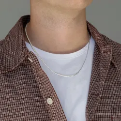 vandfast halskæde i stål  x 3 mm 