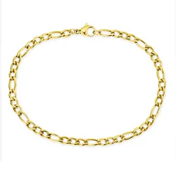 vandfast armbånd i forgyldt stål  x 4,0 mm 