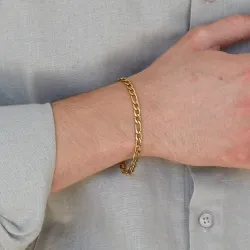 vandfast armbånd i forgyldt stål  x 5,0 mm 
