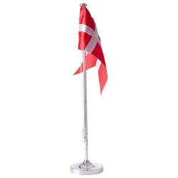 Dåbsgaver: 38,5 cm flagstang i forkromet  model: 498-013