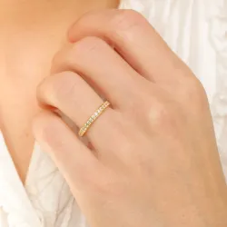 Elegant ring i forgyldt sølv