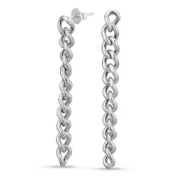 lange  panzer øreringe i sølv