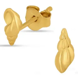 musling ørestikker i forgyldt sølv