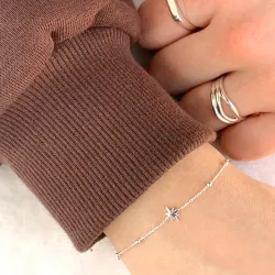 stjerne armbånd i sølv med vedhæng i sølv