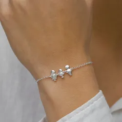 familie armbånd i sølv med Far – Datter – Mor i sølv
