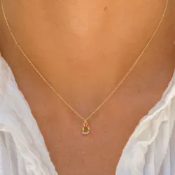 bogstav D halskæde i forgyldt sølv - My Letter