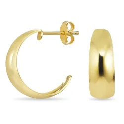 15 mm creoler i forgyldt sølv