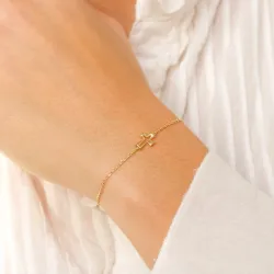 kors armbånd i forgyldt sølv